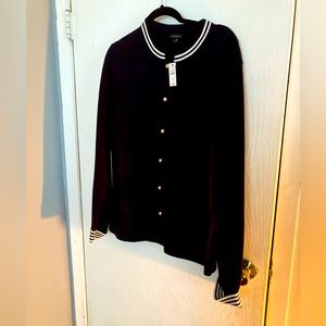 Talbots nautical inspired cardigan sweater.